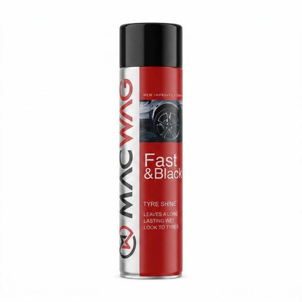 Macwag Fast & Black Lastik Parlatıcı Sprey 500ml - Uzun Süre Kalıcı Islak Görünüm, UV Korumalı ve Karartıcı Lastik Bakım Spreyi