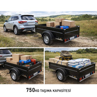 BİGGTREY Premium Seri: Tek Dingil Yük Taşıma Römorku (1250x2000) 750 KG