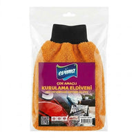 Evima Çok Amaçlı Mikrofiber Kurulama Eldiveni (Turuncu)
