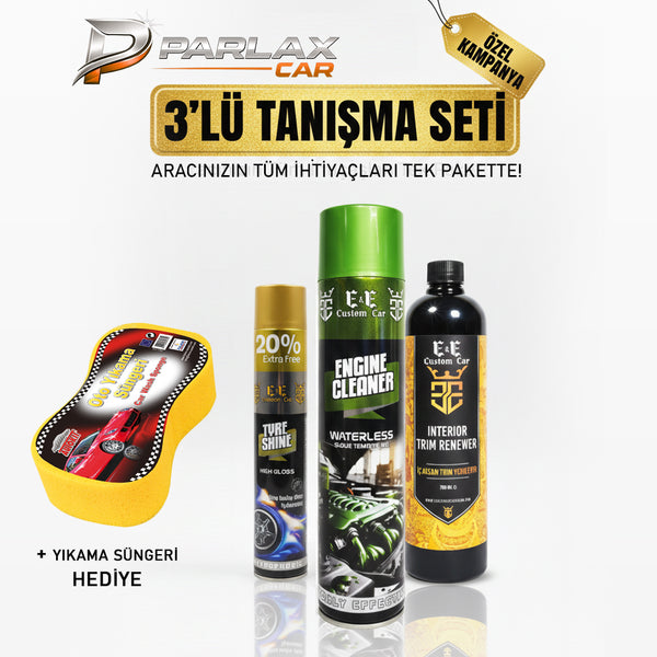 Parlaxcar | 3'lü Tanışma Seti: Aracınızın Tüm İhtiyaçları Tek Pakette!